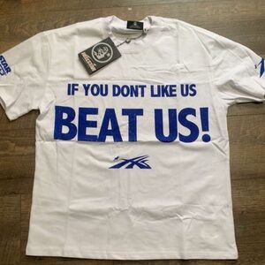 White and Blue Graphic Men's Hellstar T-Shirt